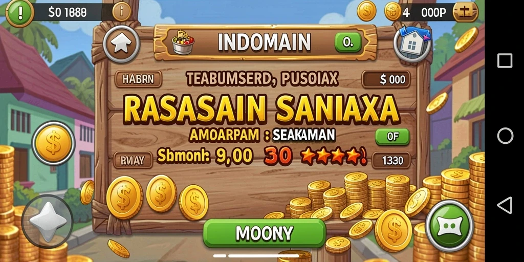 Tampilan permainan yang menarik dan menarik perhatian.